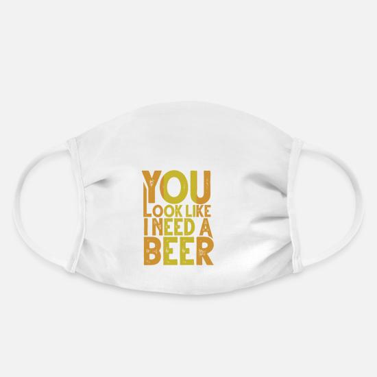 Bier humor grappig gezegde grappig cadeau' Contrasterend mondkapje,  instelbaar (Large) | Spreadshirt